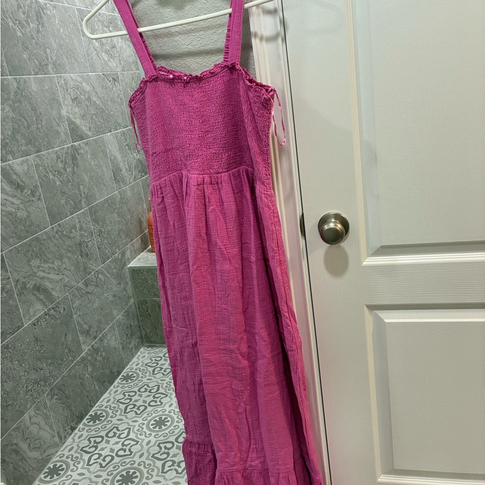 Raviya Fuchsia Smocked Dress